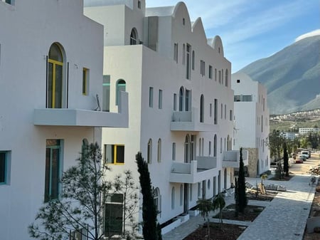 Apartament 1+1 në Shitje tek Rezidenca Santorini 1, në Drimadhes. (Pranohet makinë)