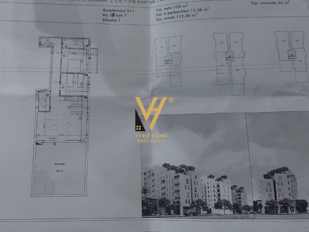 SHITET APARTAMENT 2+1+BLK NE PORCELAN 289.000 EURO