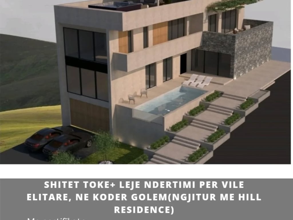🔥Land for sale + building permit for an elite villa with a sea view in one of the most beautiful areas of the Golem hills (adjacent to Hill Residence)🔥