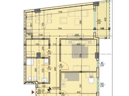Shitet Apartement 2+1 ne Unazen e Re 141.700 €