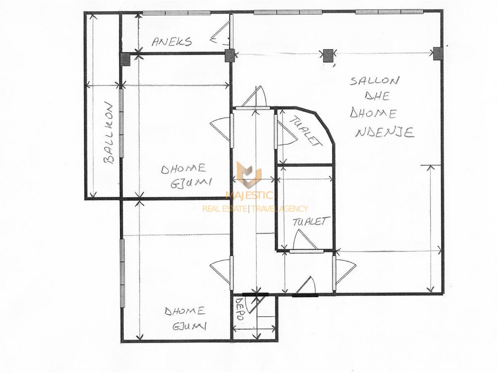 Apartment 2+1+2 for sale at Margarita Tutulani street.