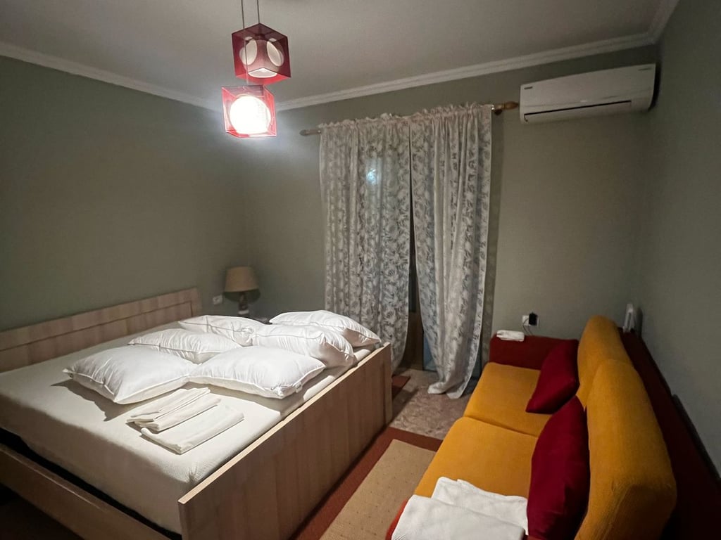An apartment is for rent in the Center.