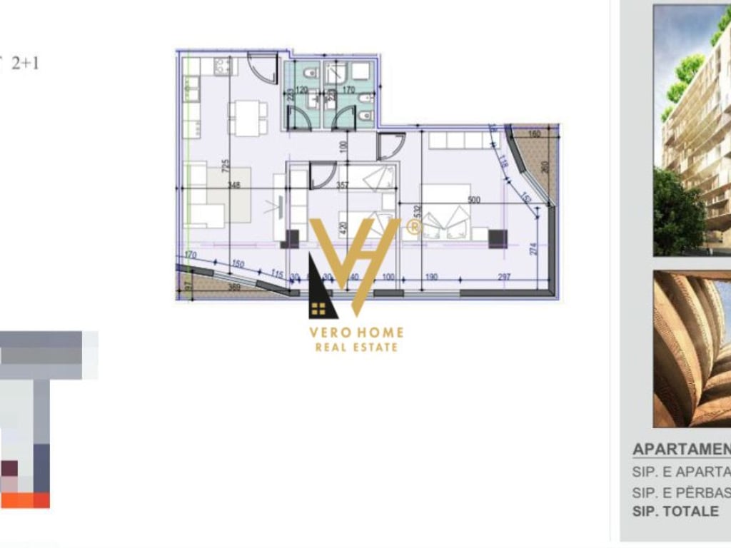 APARTMENT FOR SALE 2+1+2 BLOCK AT MINE PEZA 230,000 EURO