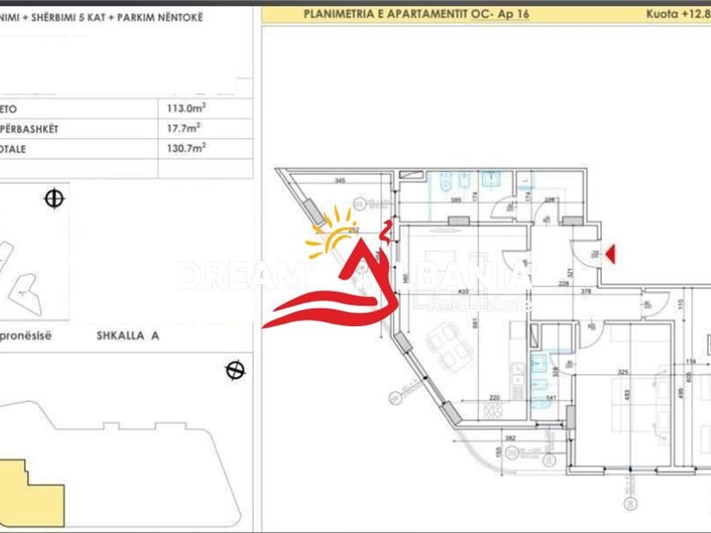 Apartament 2+1 ne shitje tek Liqeni i Thate, prane Radisson Hotel ne Tirane (ID 41211910)