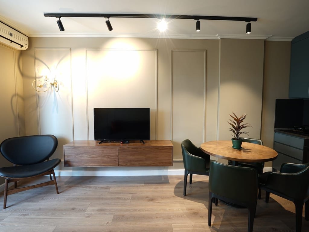 1+1 apartment for rent near the old exhibition center.