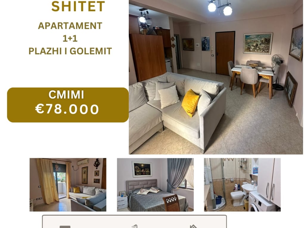 Shitet super apartament 1+1. Golem