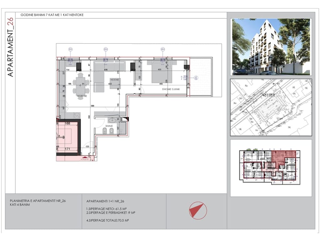 SHITET APARTAMENT 1+1 NE POLIGRAFIK! 