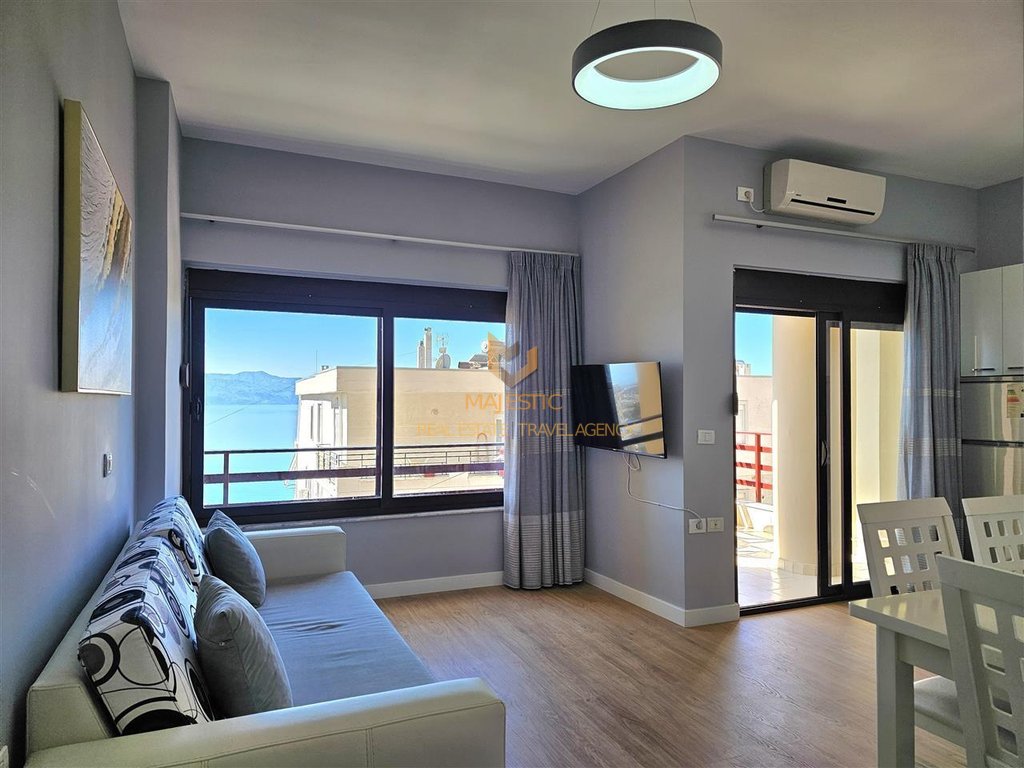 For sale, a super 1+1 apartment with a sea view in Saranda.