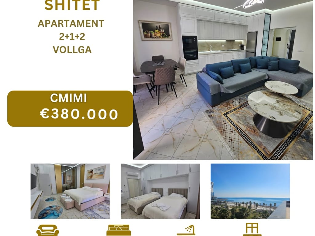 Shitet super apartament 2+1+2 me pamje detin.