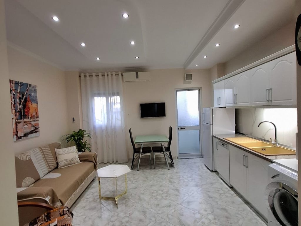 A 1+1 apartment is available for rent in Komuna Parisit.