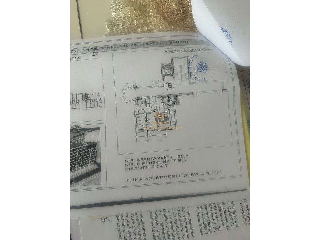 Shitet apartament 1+1 ne Misto Mame , Pallatet Cabej 