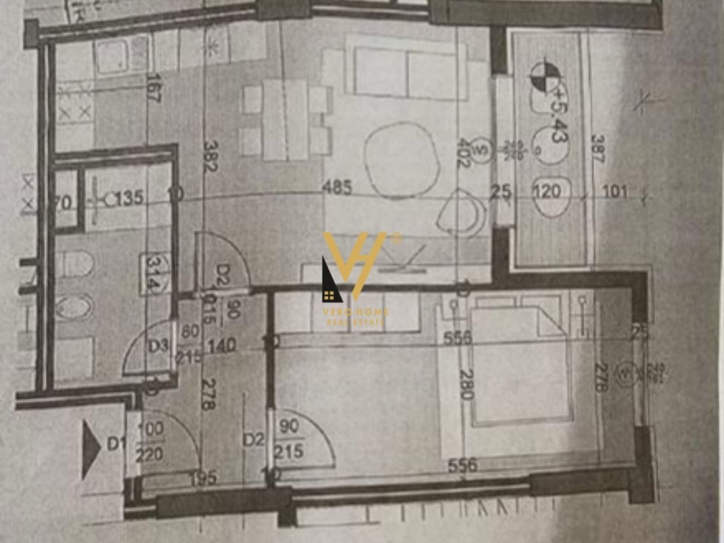 VENDESI APPARTAMENTO 1+1 A PORCELAN 95.300 EURO