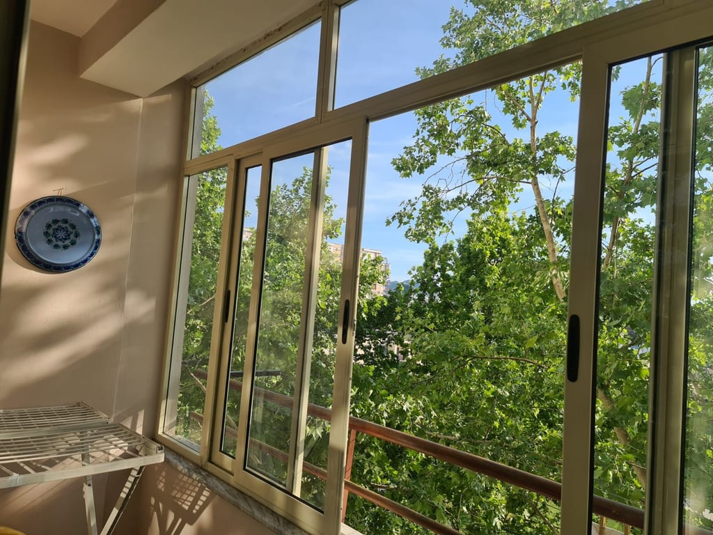 A 1+1 apartment is available for rent in front of the church in Don Bosko.