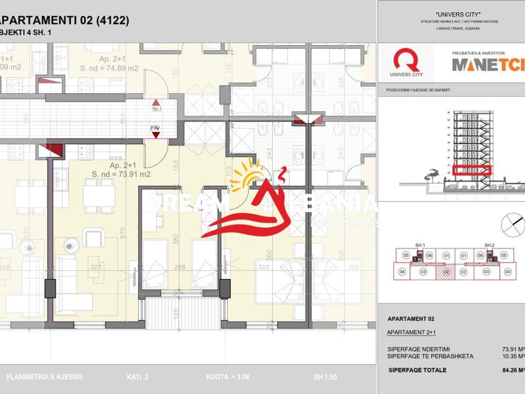 2+1 apartment for sale at Univers City (ID 4121964)
