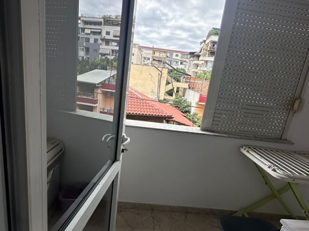 A 1+1 apartment is available for rent in Myslym Shyri.