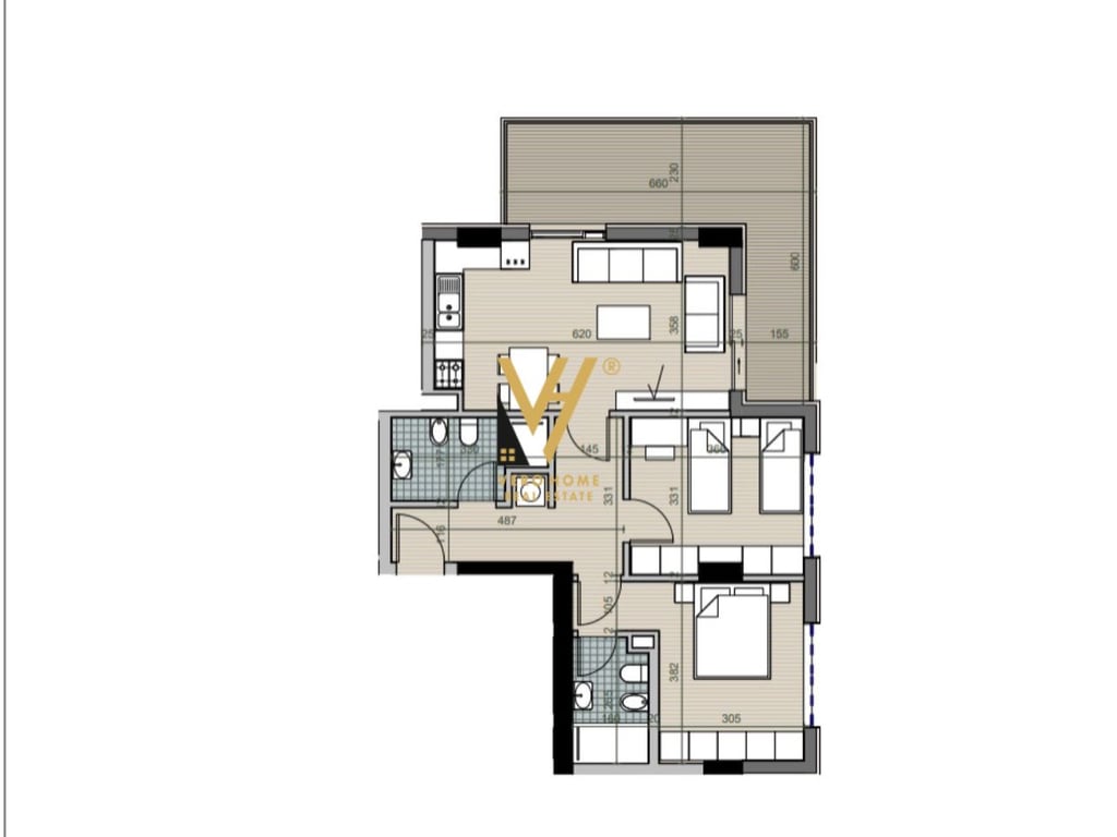 VENDESI APPARTAMENTO 2+1+2+BLK A UNIVERS CITY 116.000 EURO
