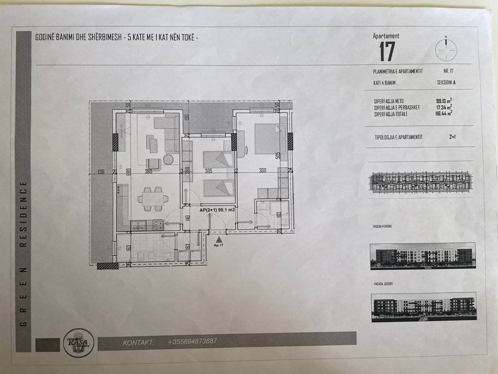 For Sale 6 Apartments & 2 Shops (Kleringu) Kamez