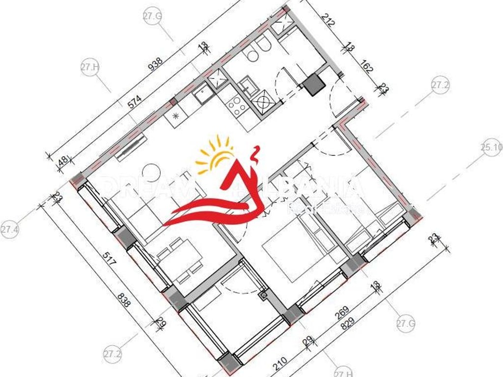 Apartament 2+1+pariking per shitje, Ali Demi (ID 41211931)