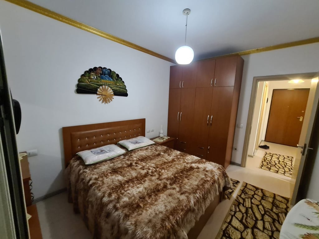 A 1+1 apartment is available for rent in front of the church in Don Bosko.