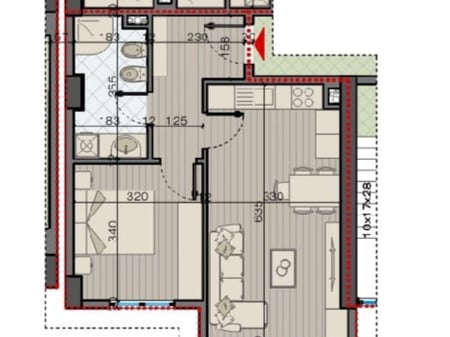 SHITET APARTAMENT 1+1 ASTIR 83.000€ 