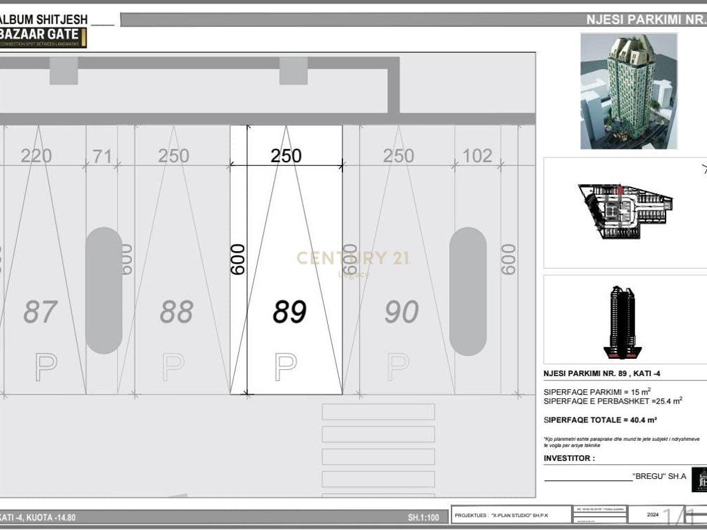 BAZAAR GATE, Vendita unità di parcheggio piano -4  62.000 €