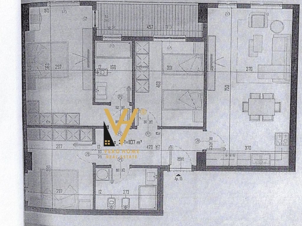 APARTMENT 3+1+BALCONY FOR SALE IN KAMEZ 108,000 EURO