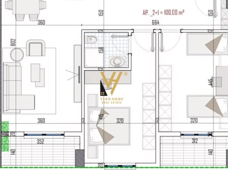OFFER FOR SALE APARTMENT 2+1+2 IN PASKUQAN 104,000 EURO