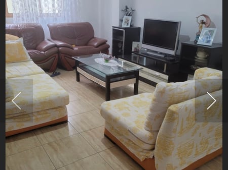 A 3-bedroom apartment with parking and a terrace is available at the Kamza turn.