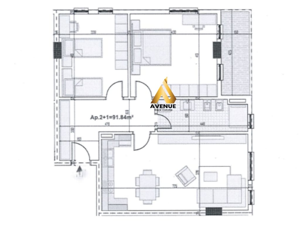 APARTMENT 2+1 FOR SALE IN RING SIDE RESIDENCE PASKUQAN, TIRANA