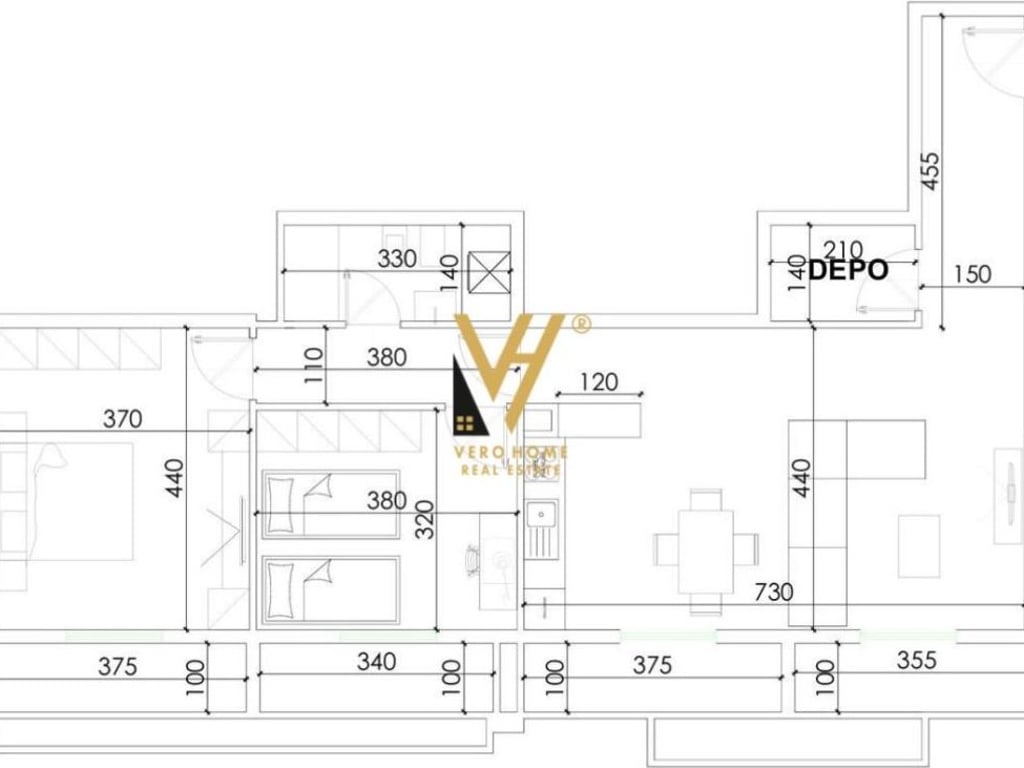 VENDESI APPARTAMENTO 2+1+BLK A 5 MAJI 173.000 EURO