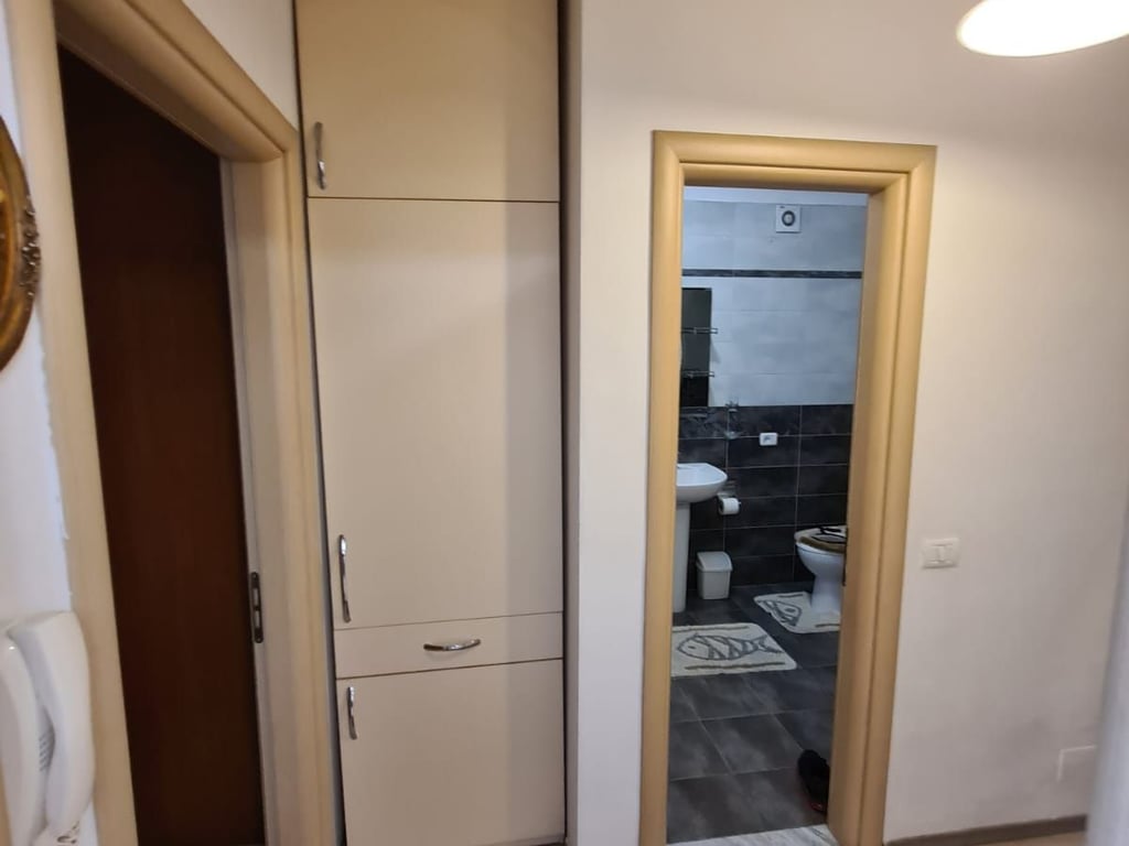 A 1+1 apartment is available for rent in front of the church in Don Bosko.