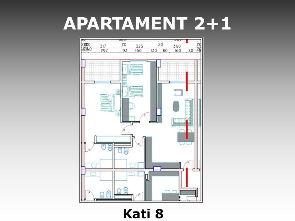 Apartment 2+1 for sale in Kamez, Tirana.