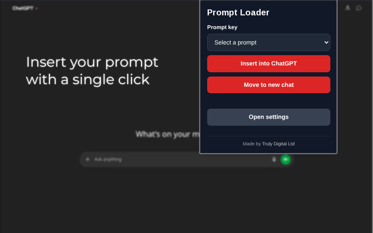 ChatGPT Prompt Loader screenshot
