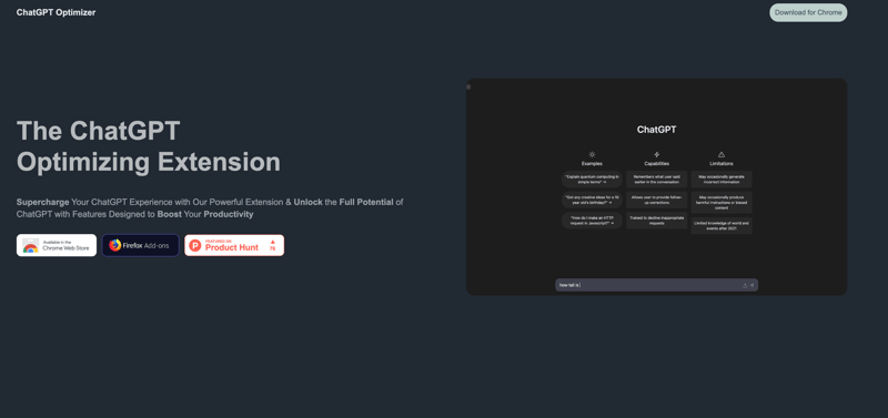 ChatGPT Optimizer for Chrome screenshot 1