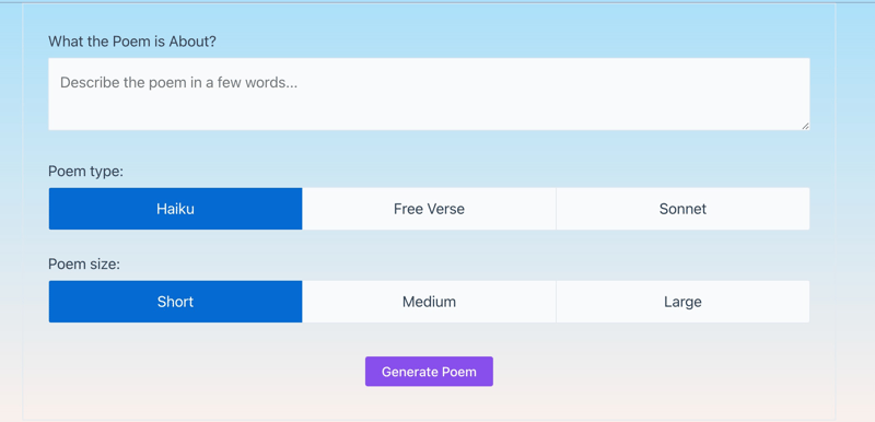 PoemGenerator screenshot 1