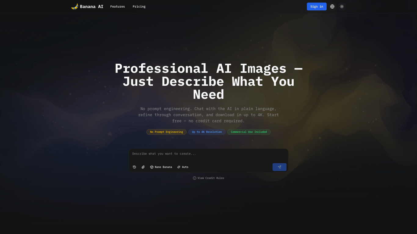 Banana AI screenshot