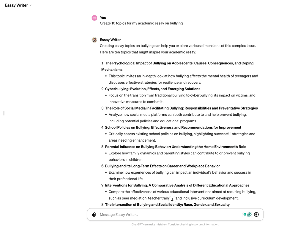 Essay Writer screenshot