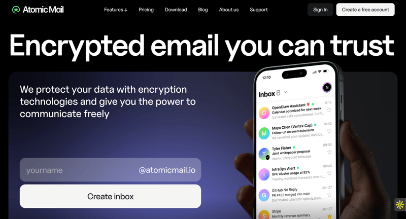 Atomic Mail screenshot
