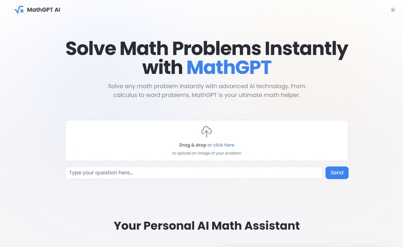 MathGPT screenshot 1