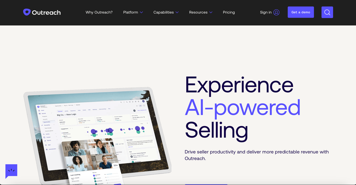 Outreach.io screenshot