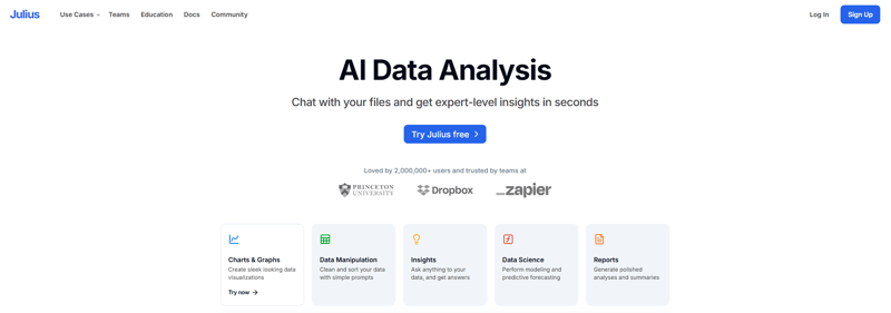Julius AI screenshot 1