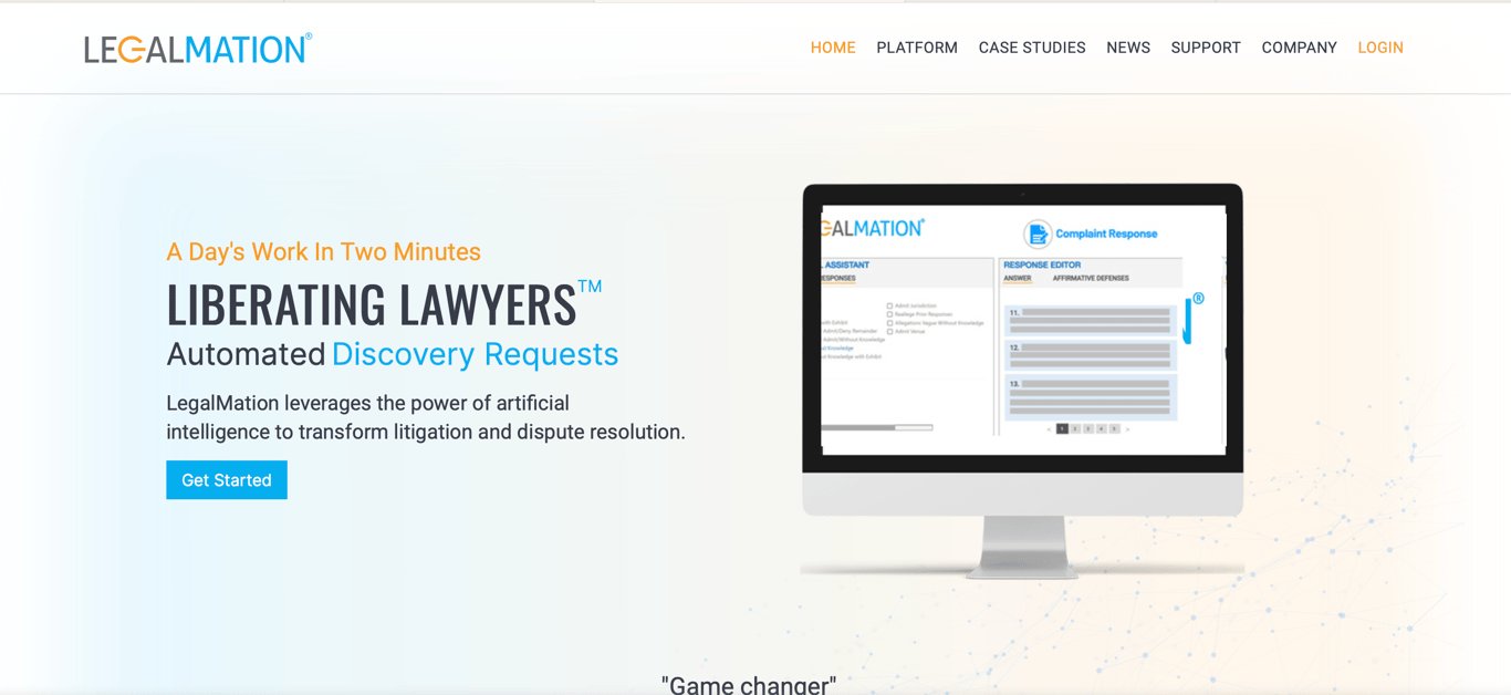 Legalmation screenshot