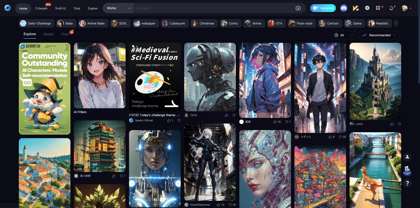 SeaArt.AI screenshot