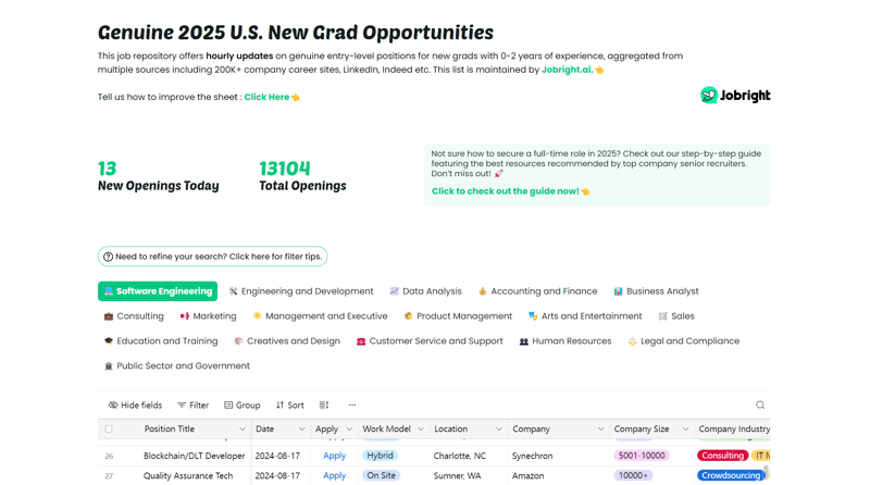 Top U.S. New Grads Job screenshot 1