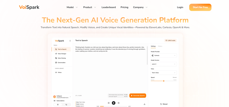 VoiSpark screenshot 1