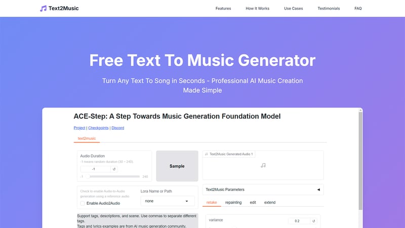 Text2Music screenshot 1