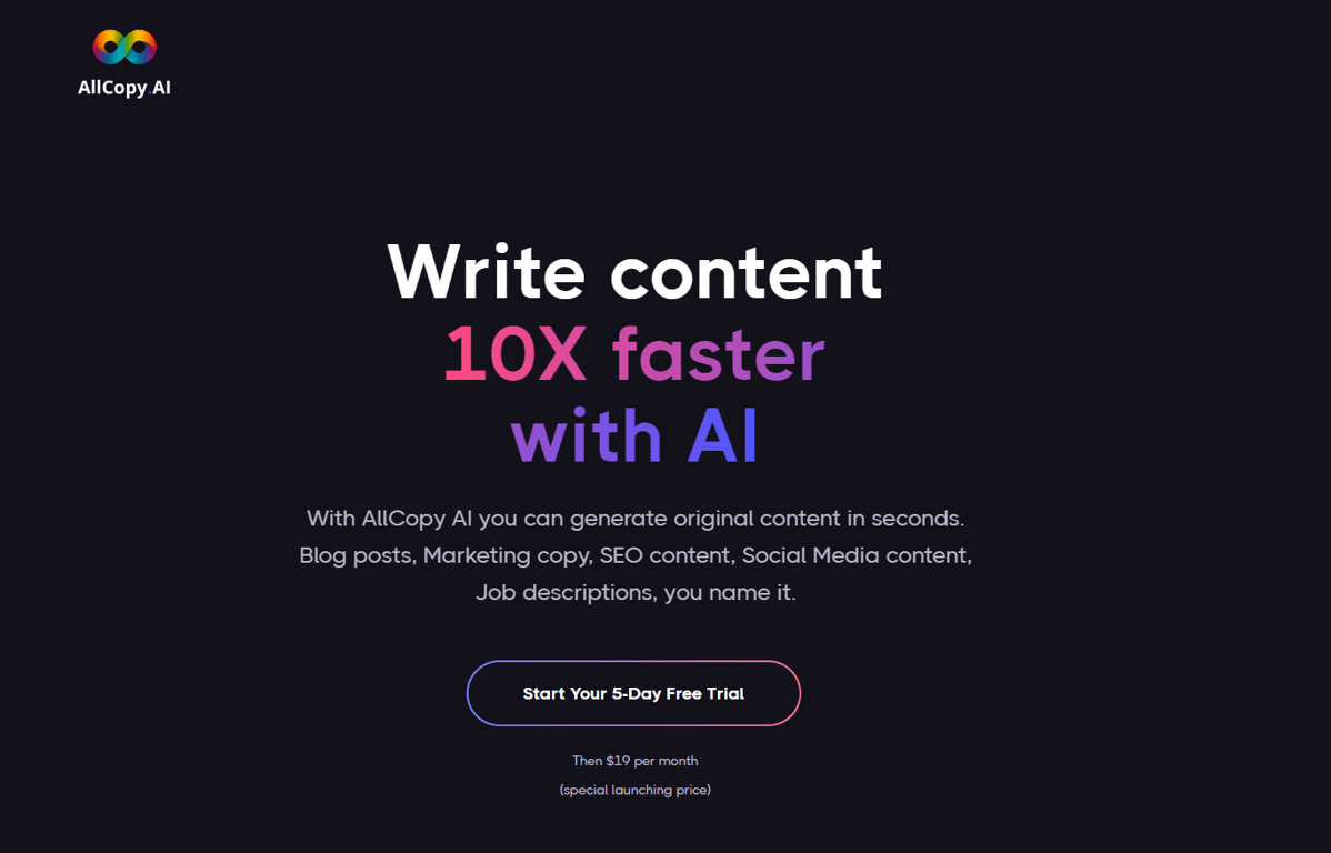 AllCopy AI screenshot