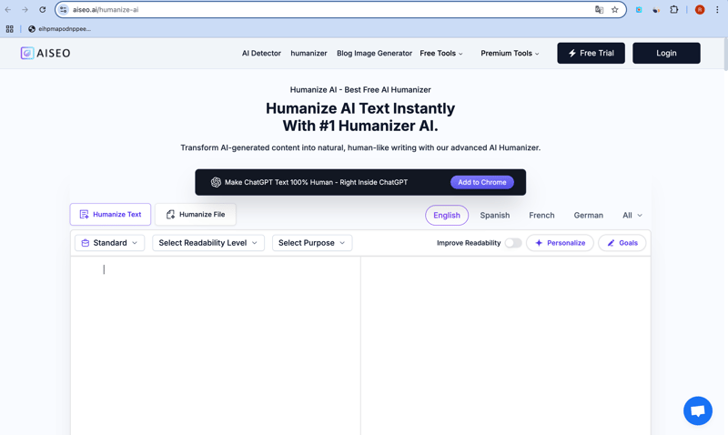 AISEO Humanize screenshot 1