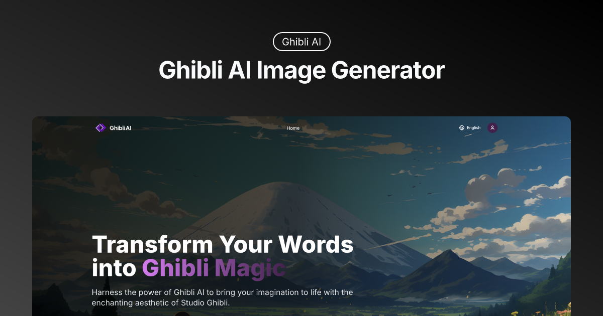 Ghibli AI Image Generator screenshot