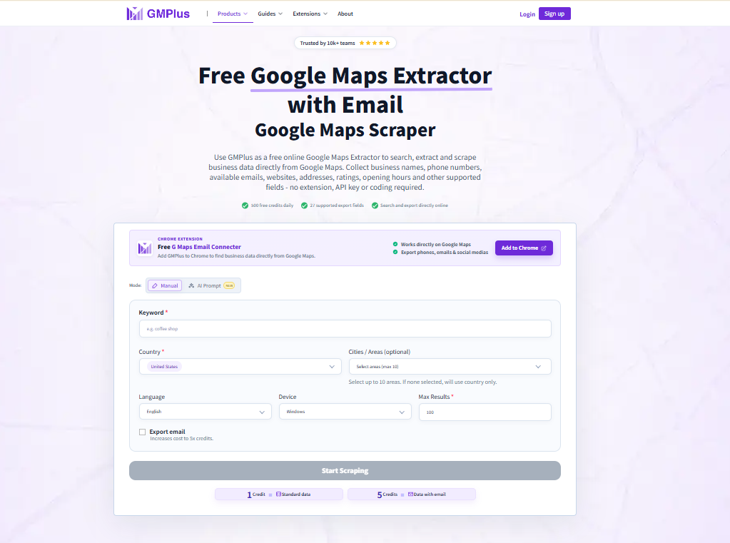 Google Maps Extractor | GMPlus screenshot